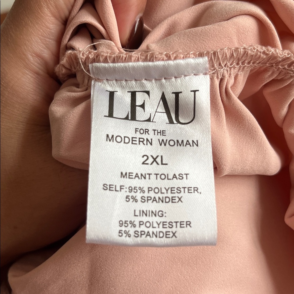 NWT LEAU Blush Elegant Off-Shoulder  “Divine Satin Corset Dress”! - Picture 11 of 11